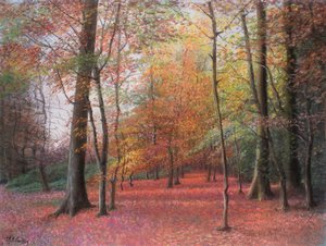 Outono na floresta, 1999 (pastel)